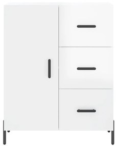 Credenza 69,5x34x90 cm in Legno Multistrato Bianco Lucido