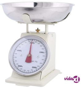 Esschert Design Bilancia Stile Vintage Bianco Crema