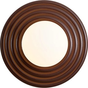 Lampada da parete retrò marrone con sfera opale rotonda 20 cm IP44 - Lila