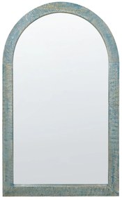 Specchio da parete legno blu 66 x 109 cm MELAY Beliani