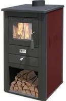 stufa a legna 'pallade' 13 kw - colore nero/bordeaux 7002276nlm