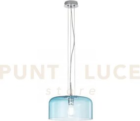 Lampadario a sospensione gibus turchese 1 luce attacco e27 30x30x15...