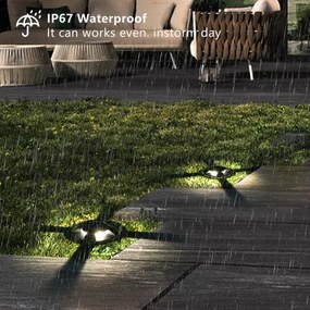 Brilagi - GROUNDRAY Luce LED da esterno incassabile nel terreno, 1W, 230V, nera, IP67