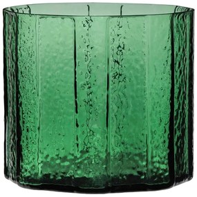 Vaso in vetro verde fatto a mano Emerald - Hübsch