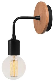 Lampada da parete in colore nero e naturale Dartini - Opviq lights