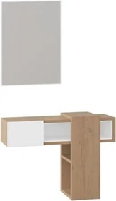 Composizione Ingresso Efes rovere e bianco con specchio