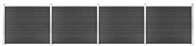 Set Pannello Di Recinzione İn Wpc 699x146 Cm Grigio /