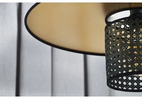 Duolla - Lampadario a plafone TOKYO RATTAN 1xE27/15W/230V diametro 50 cm oro/nero