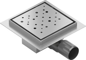 Mexen Flat-Q M12 scarico a pavimento quadrato 12 x 12 cm, inox - 1010412