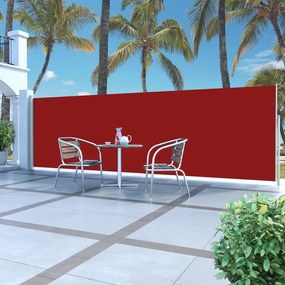 Tenda Da Sole Laterale Retrattile 160 X 500 Cm Rossa /