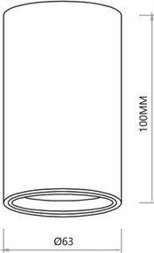 Faretto GENESIS 1xGU10/8W/230V 10 cm oro