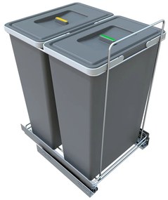 Bidone in plastica per rifiuti differenziati/incasso 60 l Ecofil - Elletipi