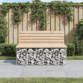 Panca giardino design gabbione 103x70x65 cm legno massello pino