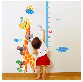 Adesivo per bambini - metro per porta o parete 60x120 cm Giraffe &amp; Koalas - Ambiance