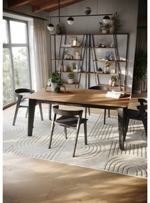 Tavolo da pranzo pieghevole con piano in legno di noce in colore naturale 100x180 cm Shadow - TemaHome