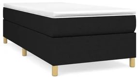 Giroletto a molle con materasso nero 100x200 cm in tessuto
