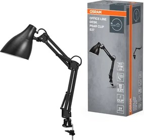 Osram - Lampada da scrivania con clip DESK LINE 1xE27/11W/230V nera