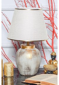 Lampada da tavolo color crema/dorata (altezza totale 47 cm) – Opviq lights