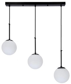 Lampadario a sospensione con filo POMPEI 3xE27/40W/230V nero