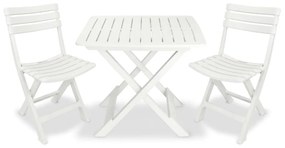 Set Da Bistrot 3 Pz İn Plastica Bianco /