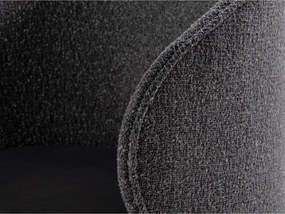 Poltrona grigio scuro con rivestimento in velluto Inez – Micadoni