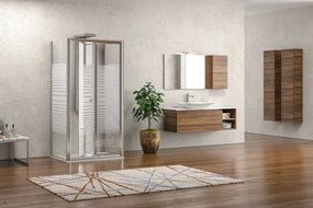 Box doccia 3 lati 70x75x70 a libro vetro serigrafato altezza 180h| KM4000S - KAMALU