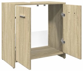 Mobile lavabo bagno rovere sonoma 60x33x60 cm legno multistrato