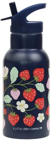A Little Lovely Company - borraccia in acciaio inox, 350 ml - fragole