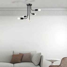 Lampadario a plafone TRINITY 5xE27/15W/230V nero