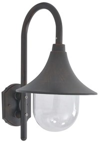 Lampada Da Parete Da Giardino E27 42 Cm Alluminio Bronzo /