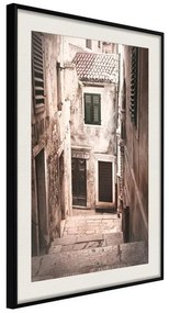 Poster  Urban Alley  Cornice Quadri Cornice nera con pass-partout, Larghezza x Altezza Home decor 40x60