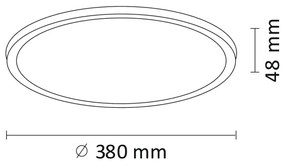 Plafoniera LED WOODY LED/24W/230V d. 38 cm