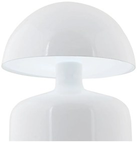 Lampada da tavolo a LED bianca con paralume in metallo (altezza 14 cm) Impetu - Leitmotiv