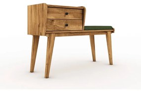 Panca in rovere con cassetti con seduta verde Retro - The Beds