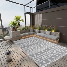 Tappeto Da Esterno Arakıl Grigio 140x200 Cm İn Pp /