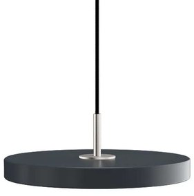 UMAGE - Asteria Mini Lampada a Sospensione Antracite/Top Acciaio UMAGE