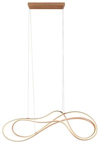 Lampada a sospensione a LED con paralume in metallo color oro Nala - Trio Select