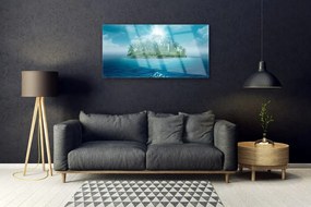 Quadro su vetro Paesaggio marino dell'isola 100x50 cm