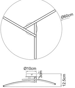 Globo 67129-18 - Lampadario a plafone LED TANSY 3xLED/6W/230V