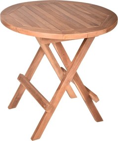 Tavolino da giardino rotondo in teak massiccio ø 50 cm Mitan – Garden Pleasure