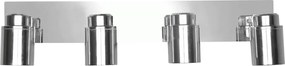 Faretto in metallo argento lucido 19x52 cm Angelo - Trio