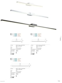 Redo01-3270-Illuminazione a LED per specchi da bagno ASTON LED/12W/230V CRI90 IP44 nero