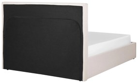 Letto matrimoniale contenitore tessuto beige 140 x 200 cm LORIENT Beliani
