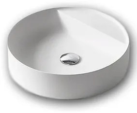 Antonio Lupi Design Simplotondo Lavabo Tondo H 11 Diametro 45 Cm In Flumood Bianco