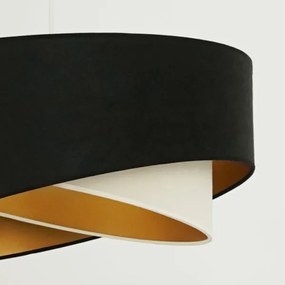 Brilagi - Lampadario LED a sospensione con filo LYRA 1xE27/15W/230V nero/color crema/oro