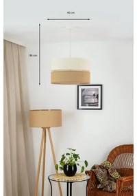 Brilagi - Lampadario a cavo ROYAL YUTE 1xE27/15W/230V Ø 40 cm beige crema