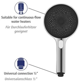 Set doccia in acciaio inox argento lucido 120 cm Soft Water - Wenko