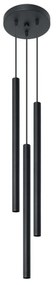 Lampadario in Acciaio a Sospensione 3xG9 PASTELO 3P Nero da interno
