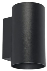 Set di 2 applique moderne nere rotonde 2 luci - Sandy