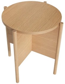 Tavolinino rotondo in rovere ø 45 cm Heritage - Hübsch